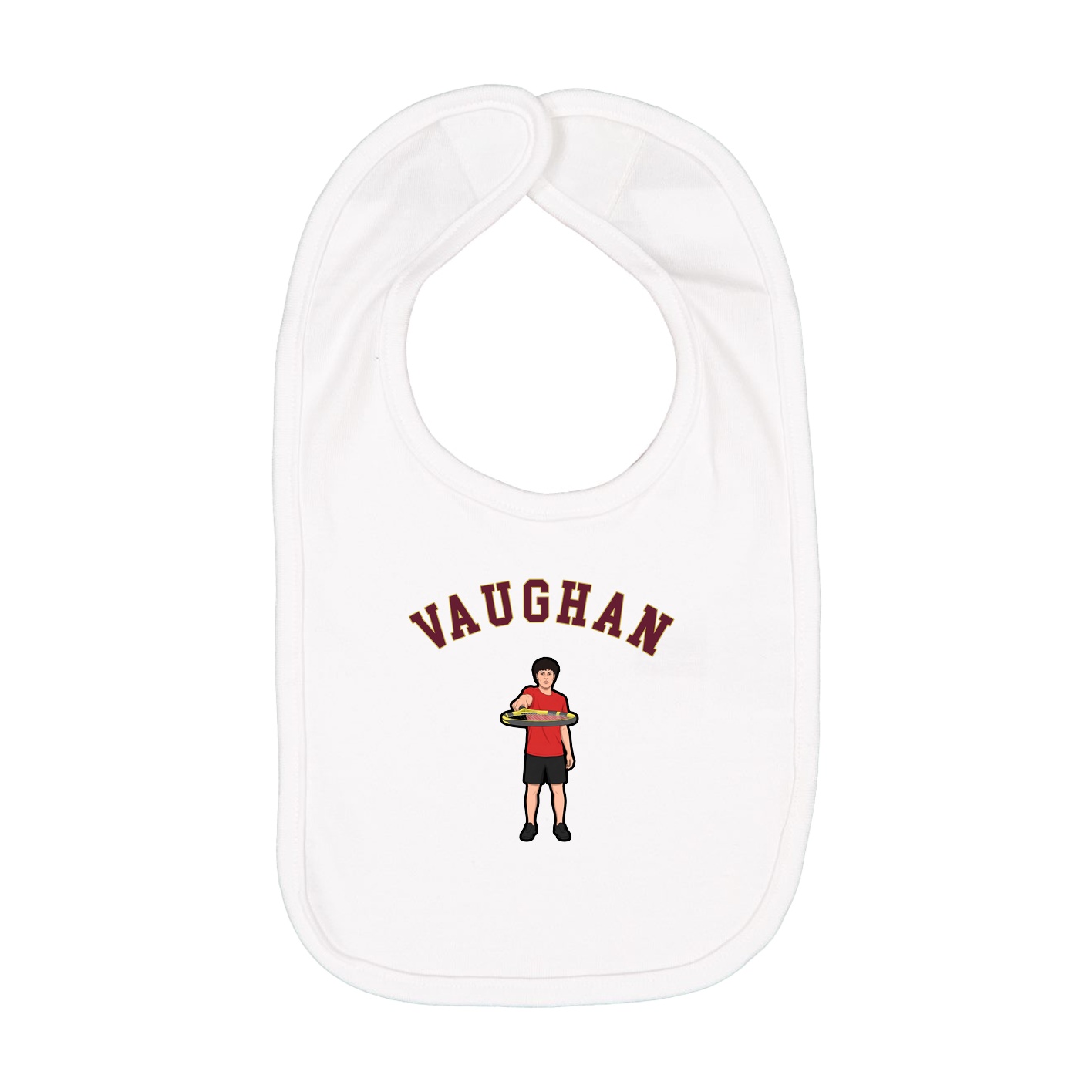 Infant Bib — Shirsey Arch in White