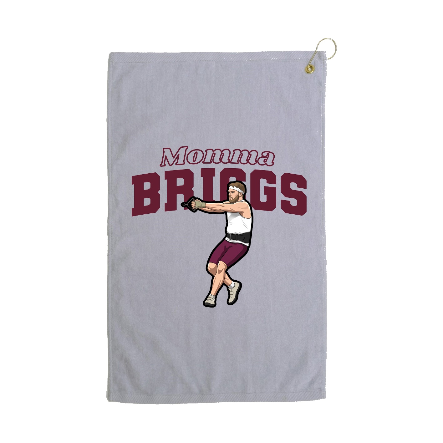 Golf Towel — Mothers Day Block in Grey
