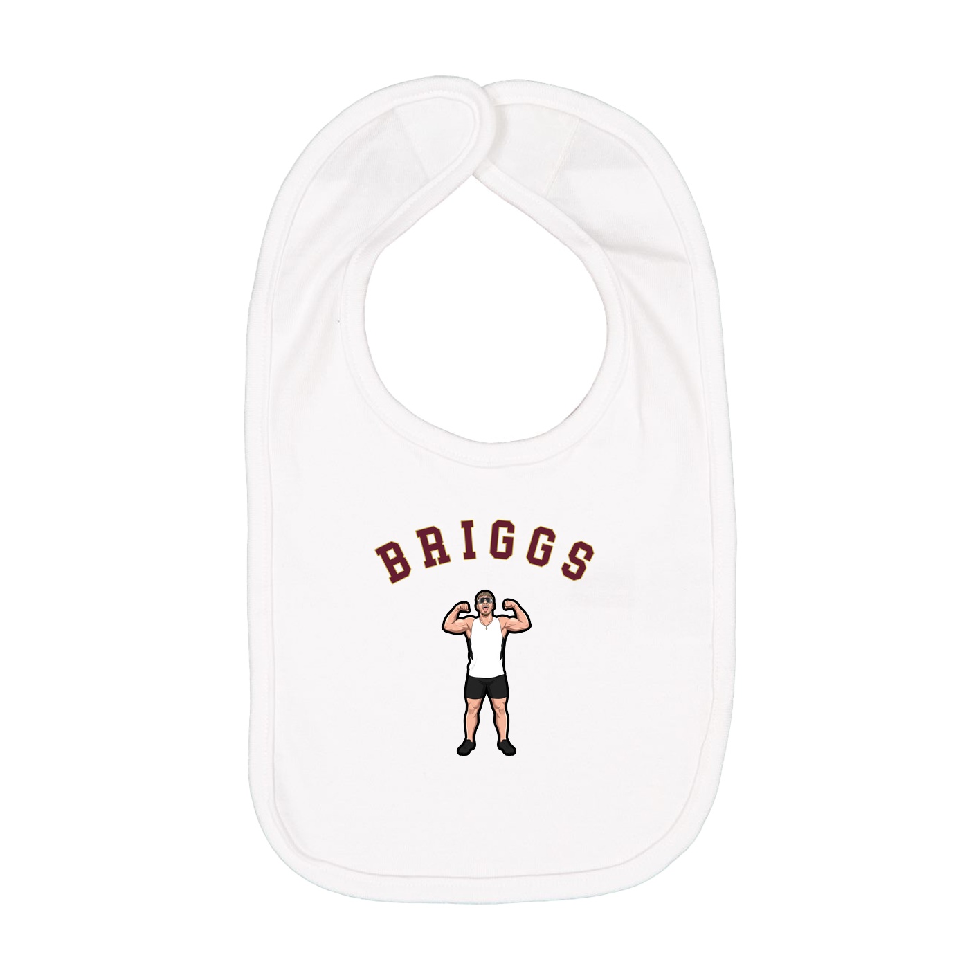 Infant Bib — Shirsey Arch in White