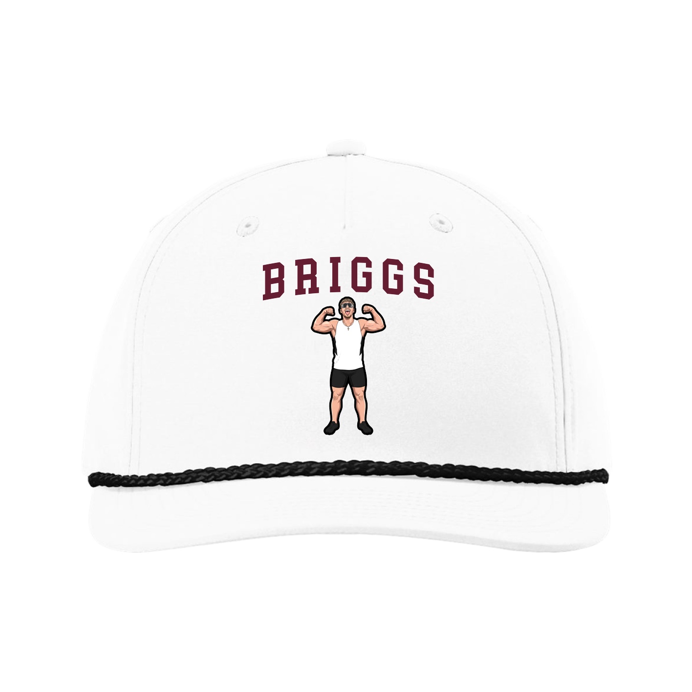 Five-Panel Classic Rope Cap — Shirsey in White