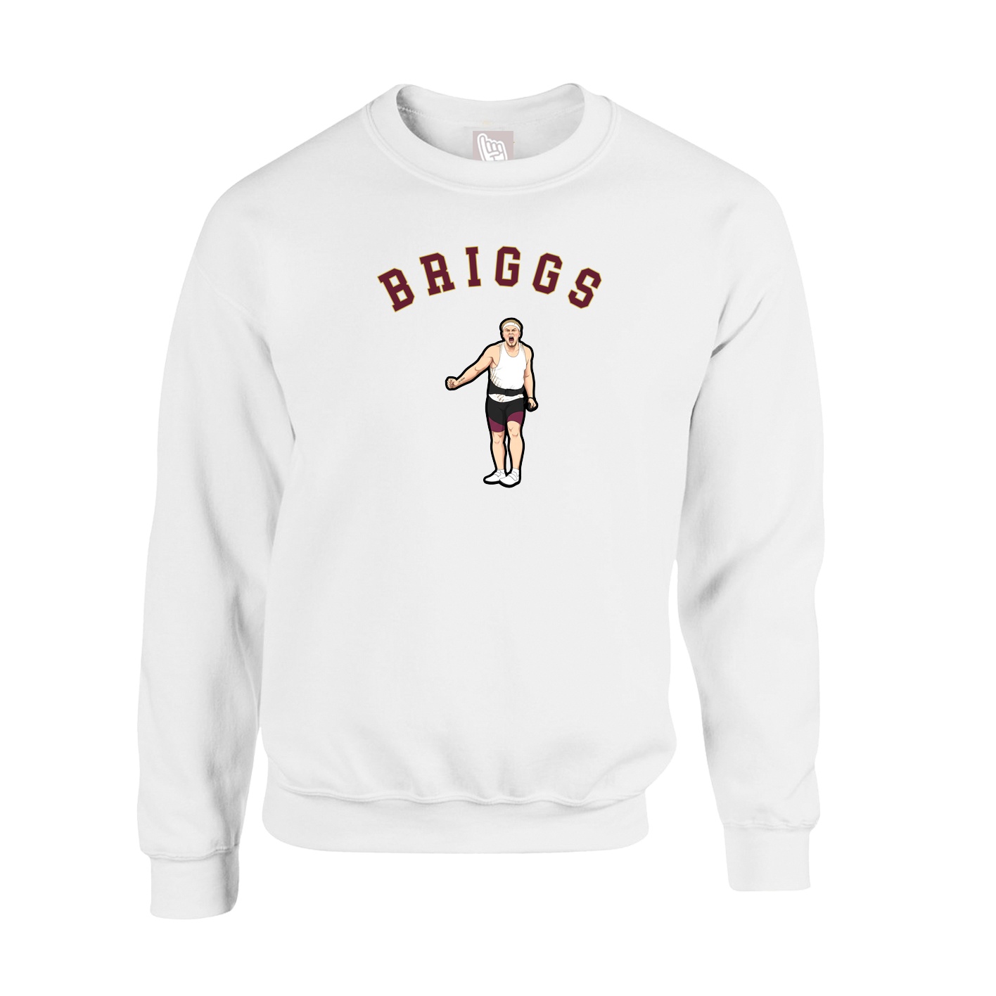 Fleece Crew — Shirsey Arch in White