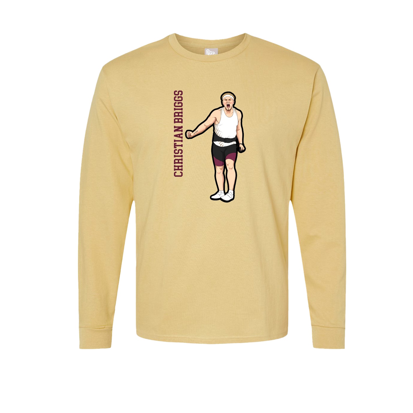 Long Sleeve Tee — Name Vertical in Vegas Gold