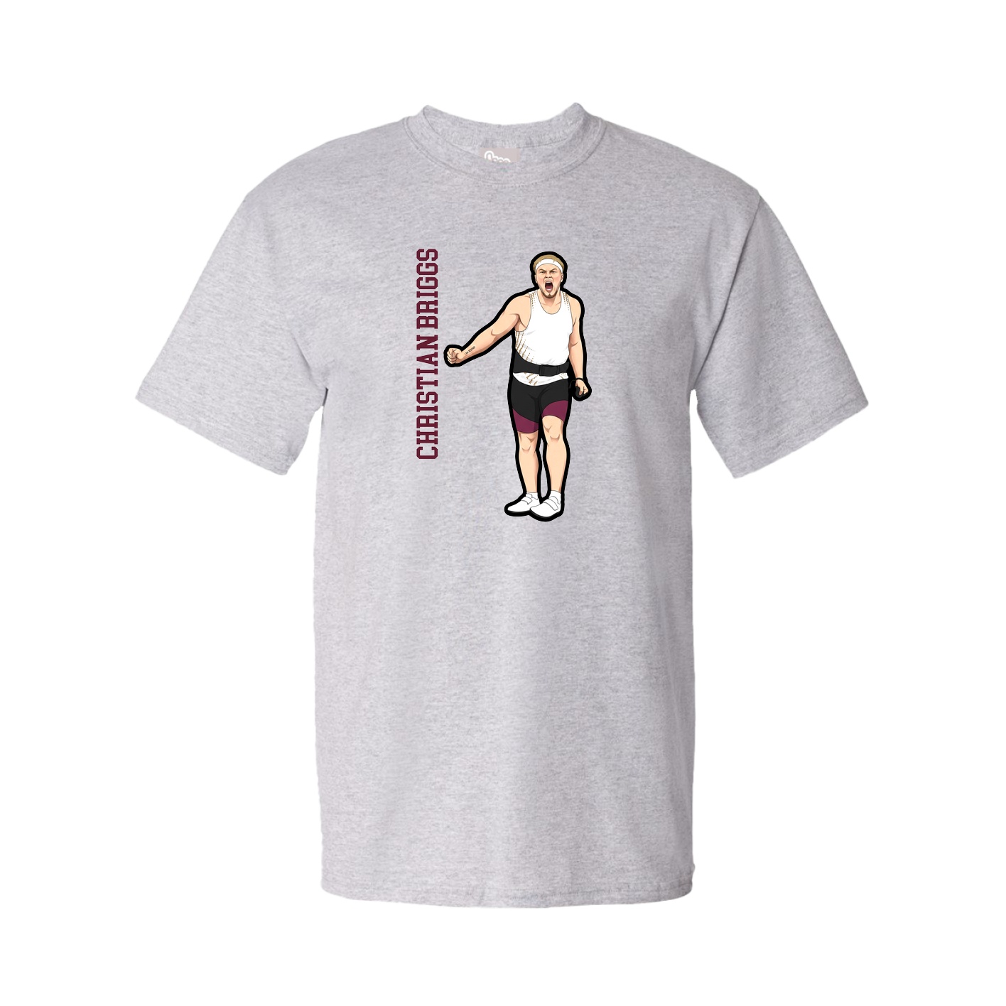 Youth Tee — Name Vertical in Grey