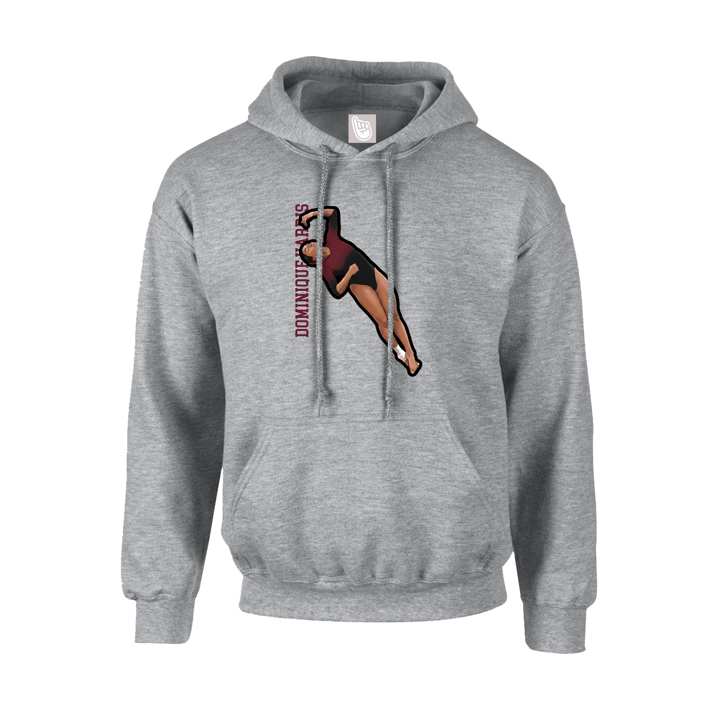 Youth Hoodie — Name Vertical in Grey