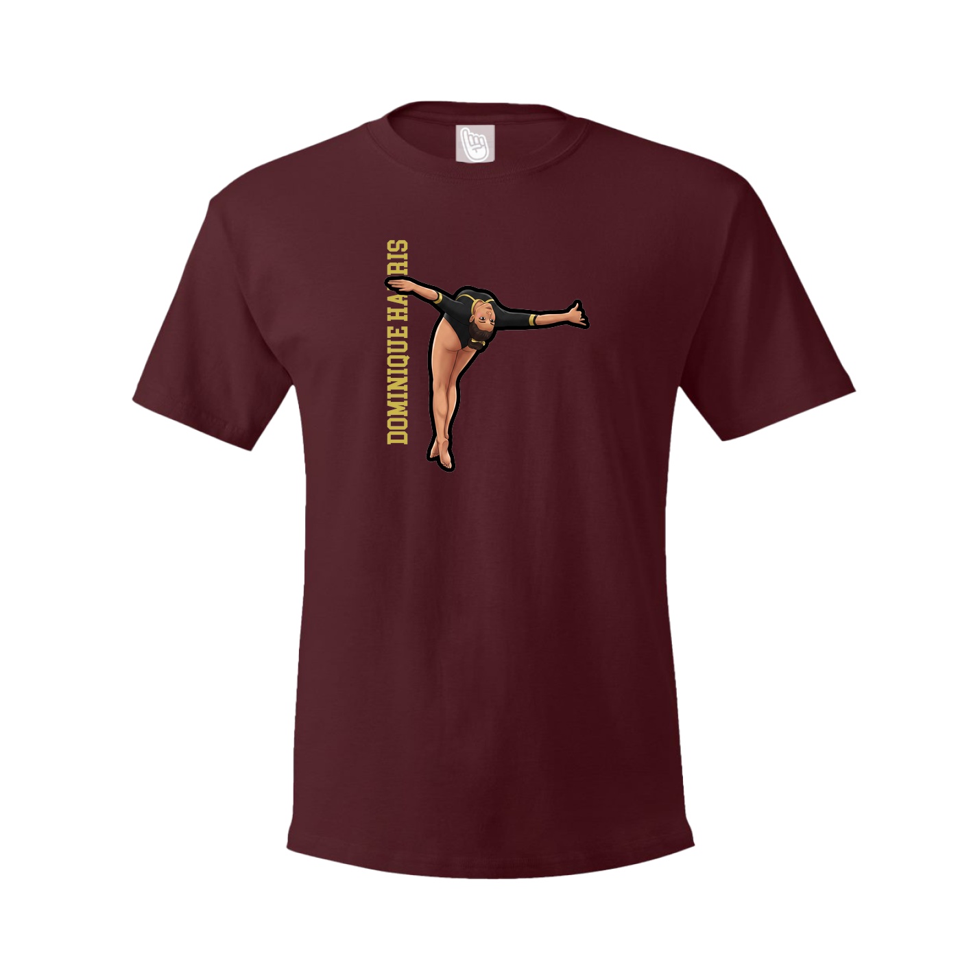 Youth Tee — Name Vertical in Maroon