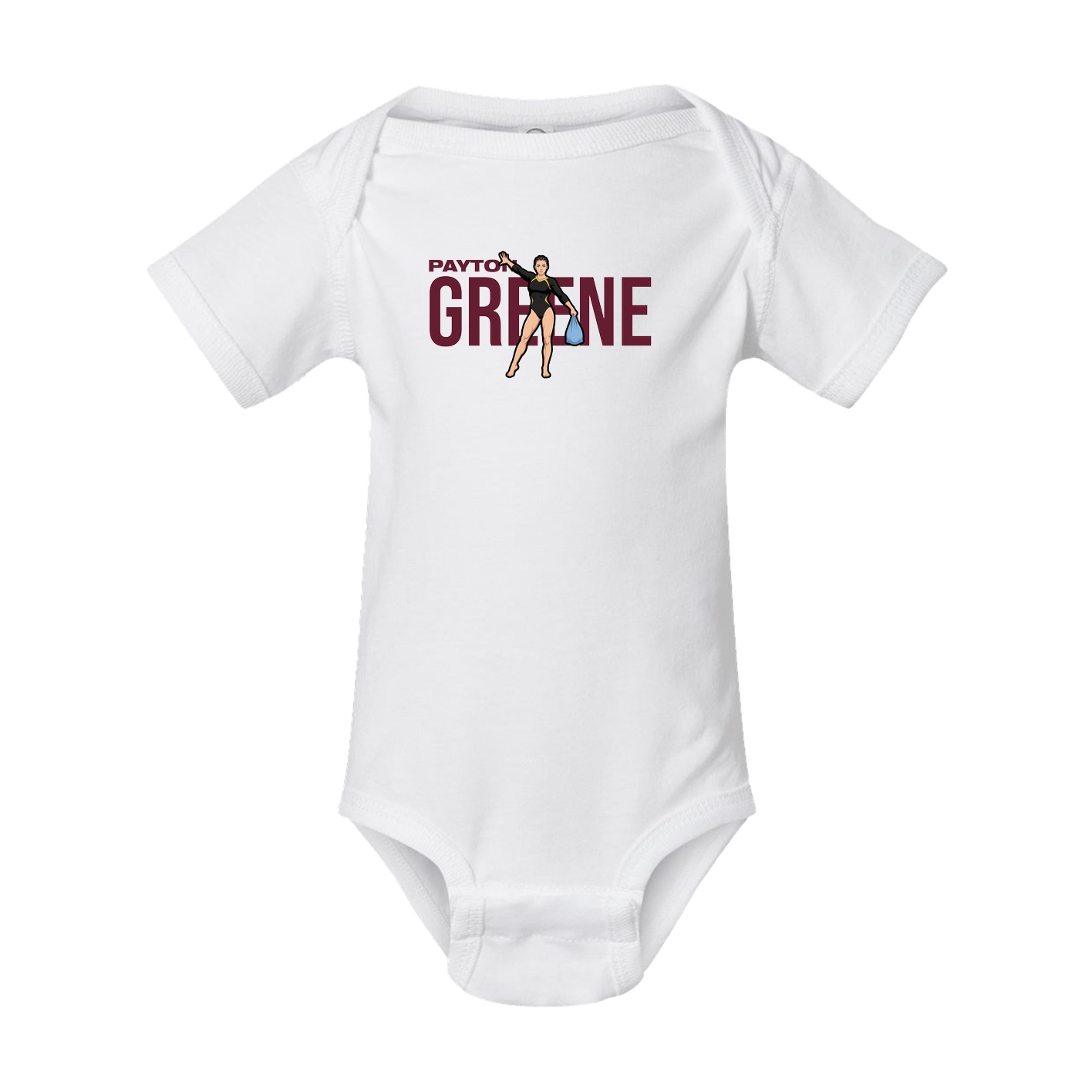 Baby Onesie — Player Name in White