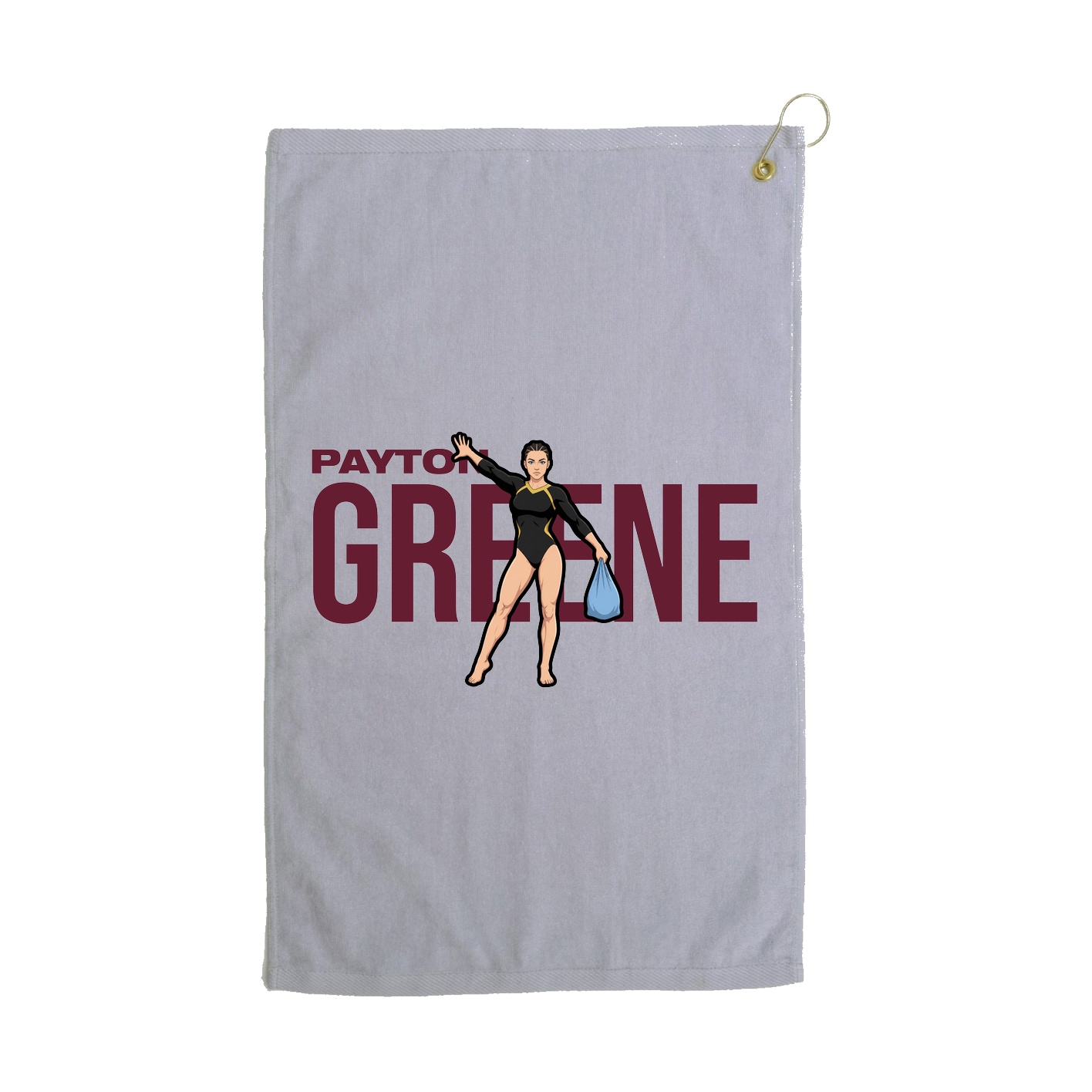 Golf Towel — Player Name in Grey
