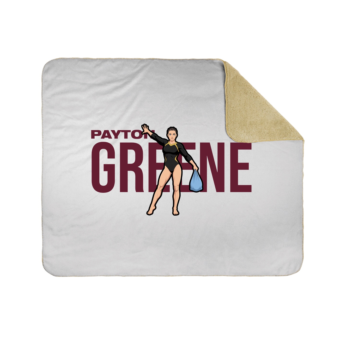 Throw Blanket — Player Name in White