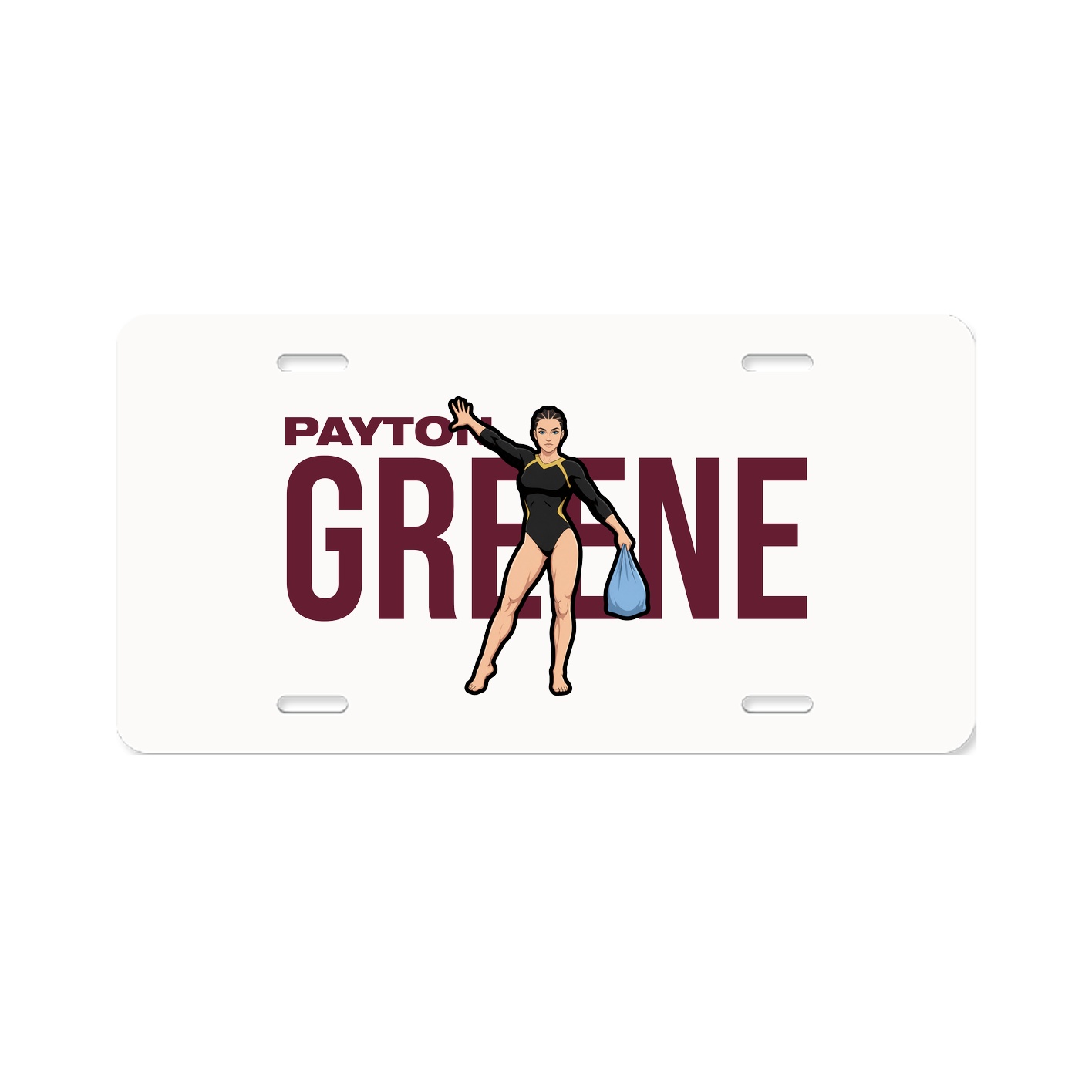 License Plate — Player Name in Classic