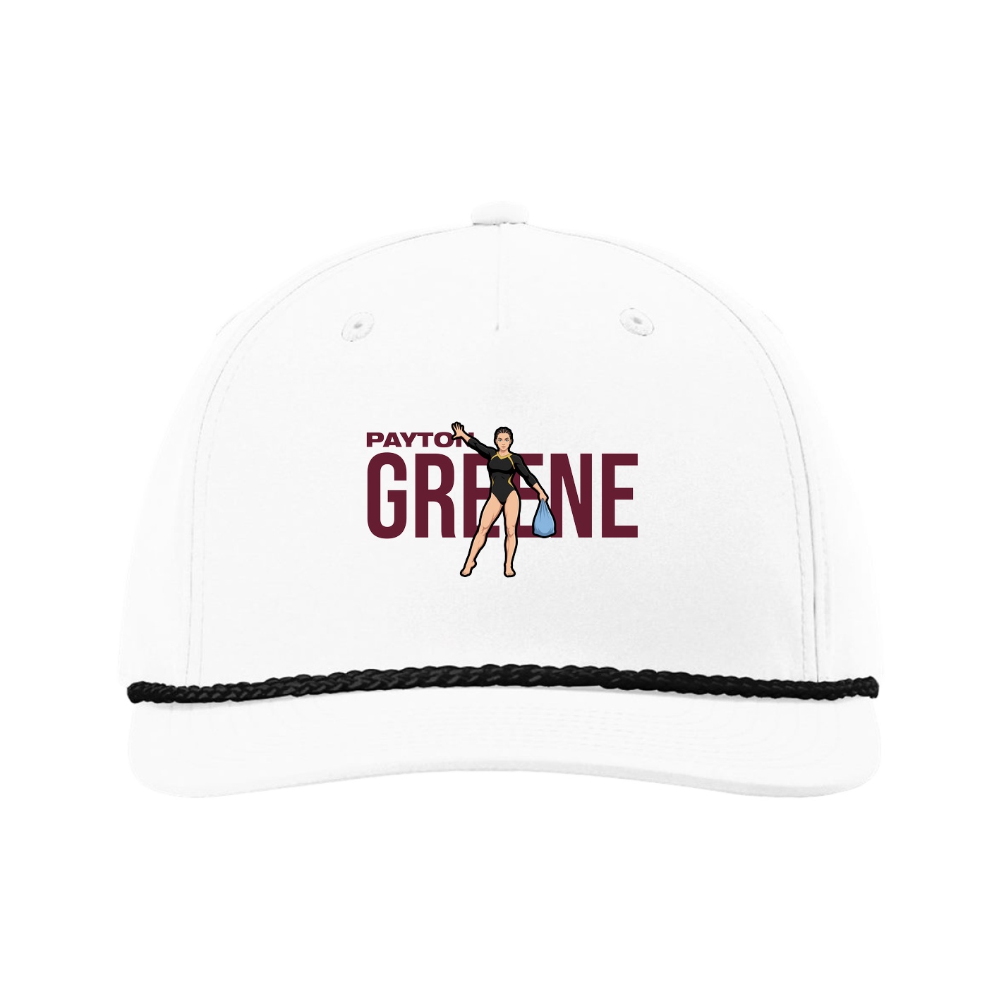 Five-Panel Classic Rope Cap — Player Name in White