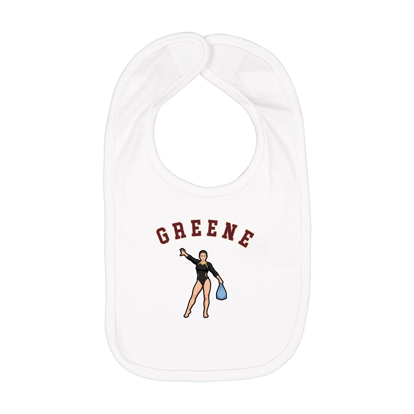 Infant Bib — Shirsey Arch in White