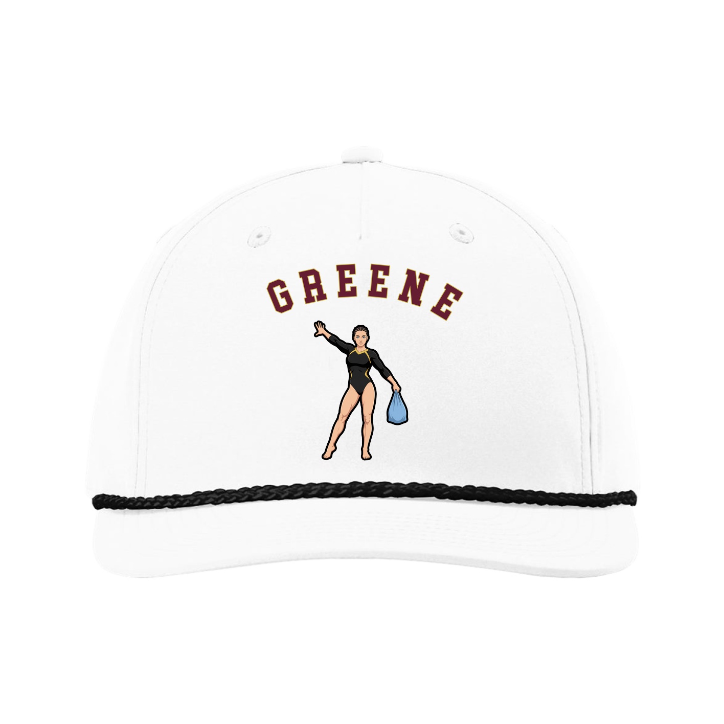 Five-Panel Classic Rope Cap — Shirsey Arch in White