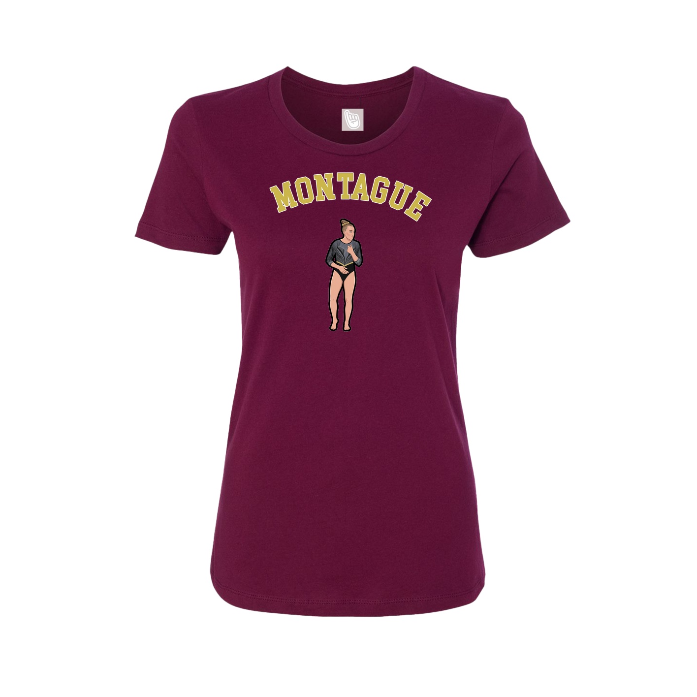 Fitted Women's Tee — Shirsey Arch in Maroon