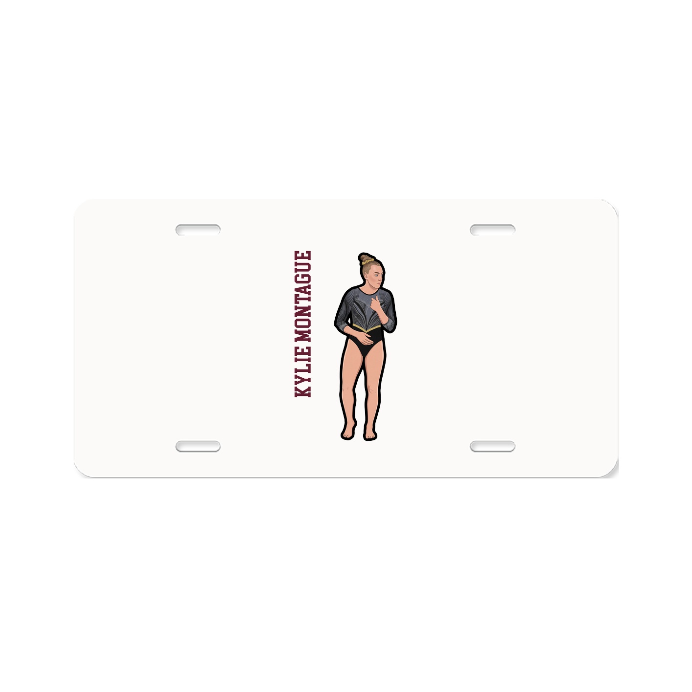 License Plate — Name Vertical in Classic