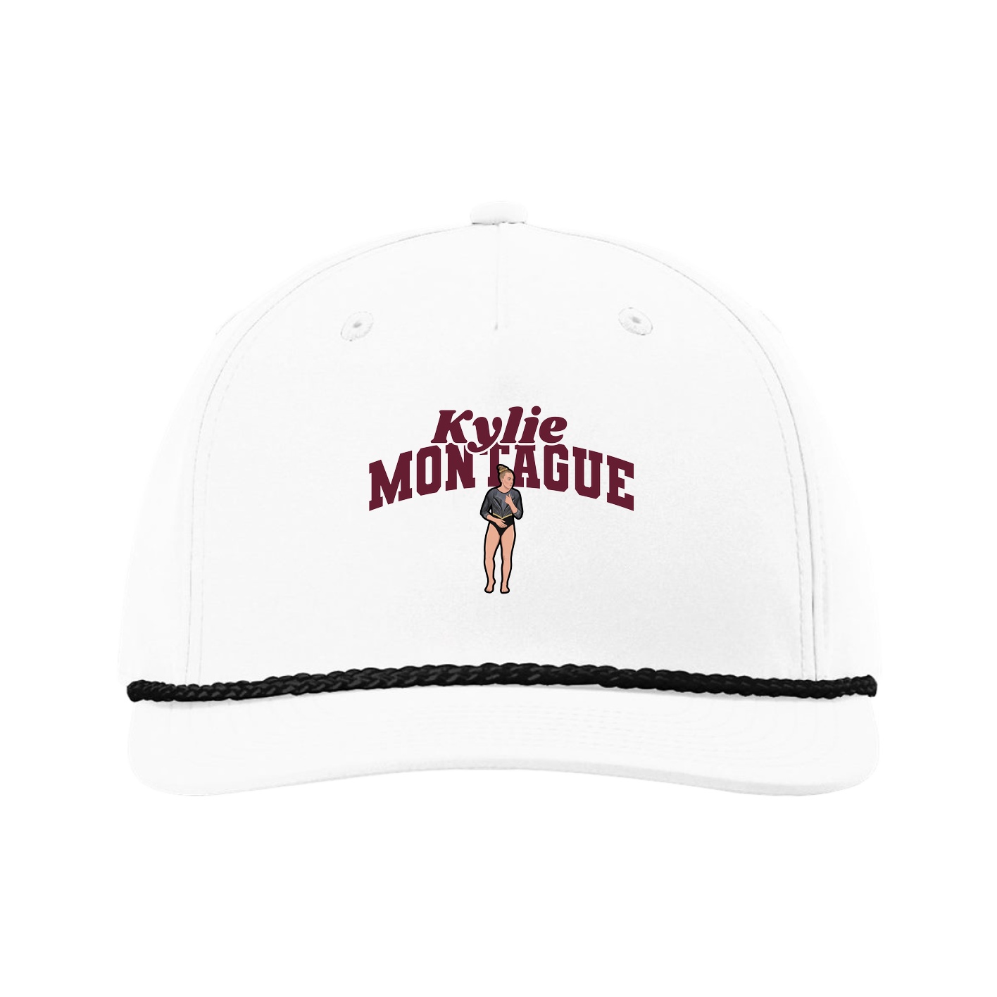 Five-Panel Classic Rope Cap — Signature Arch in White