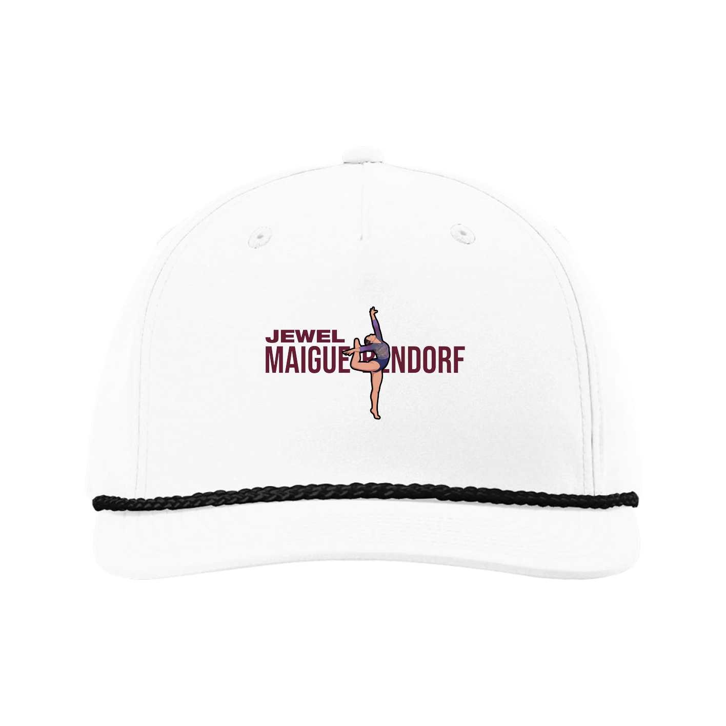 Five-Panel Classic Rope Cap — Player Name in White