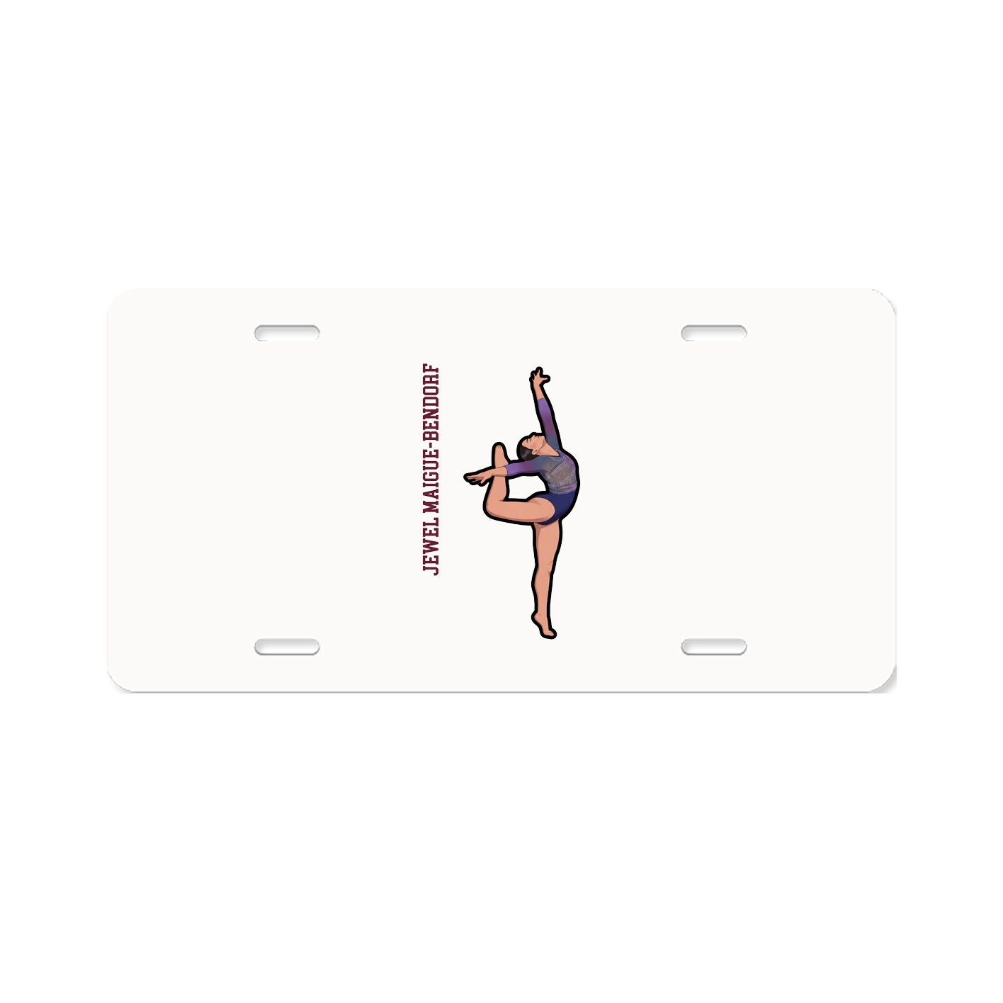 License Plate — Name Vertical in Classic