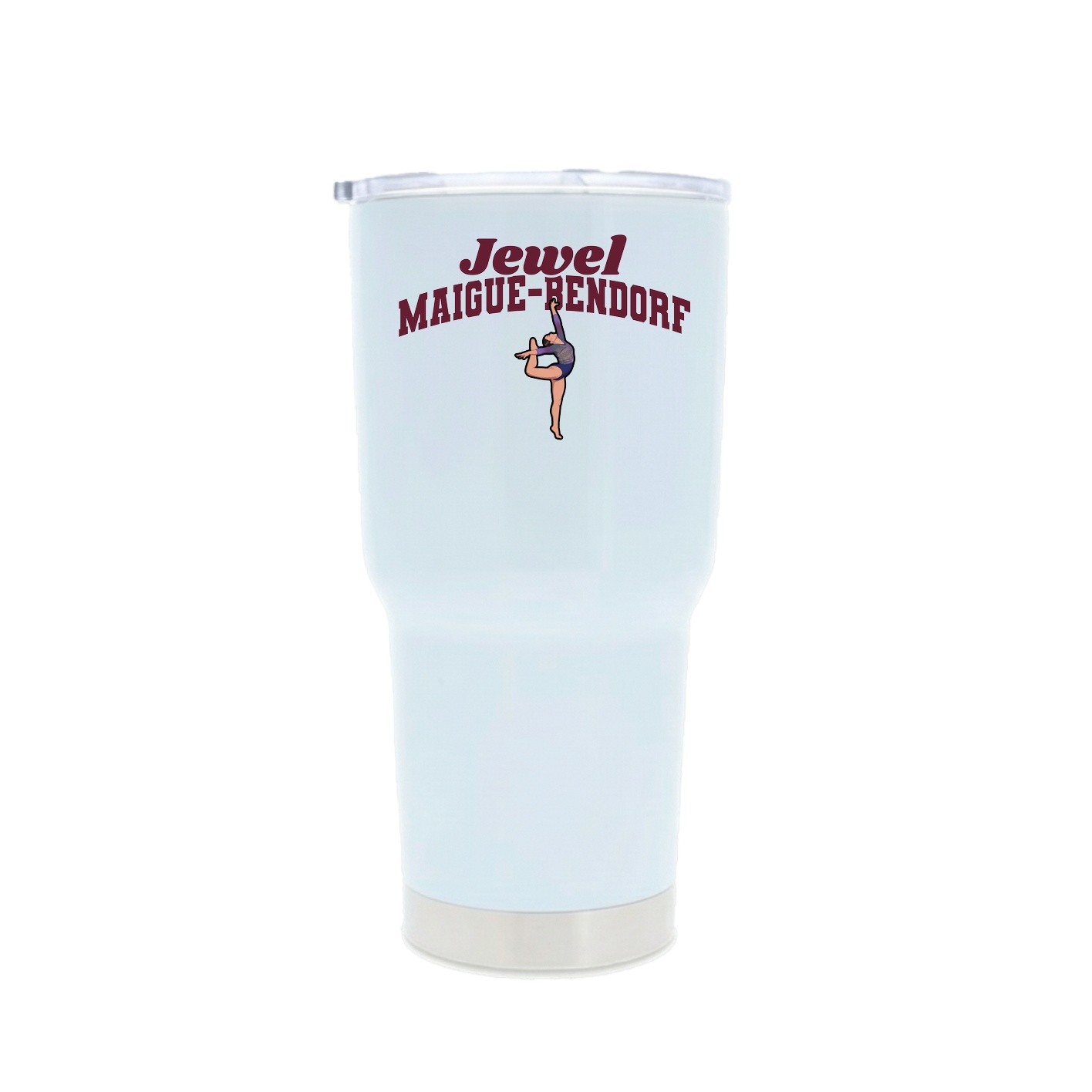 30oz Stainless Steel Tumbler — Signature Arch in White