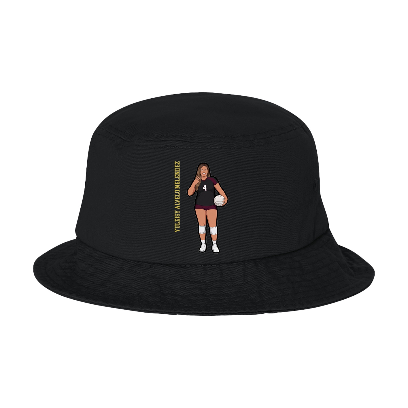 Bucket Cap — Name Vertical in Black