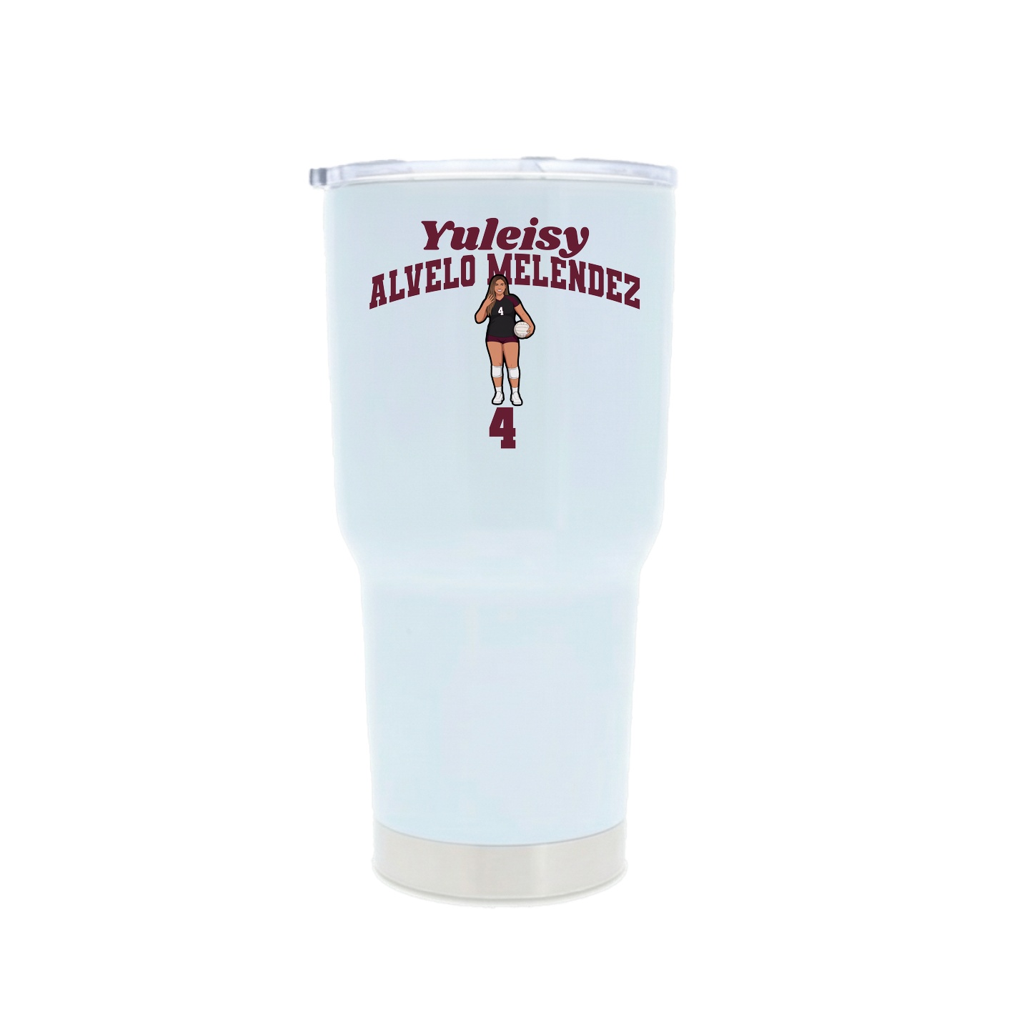 30oz Stainless Steel Tumbler — Signature Arch in White