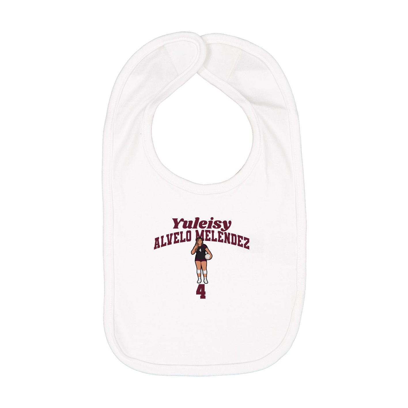 Infant Bib — Signature Arch in White
