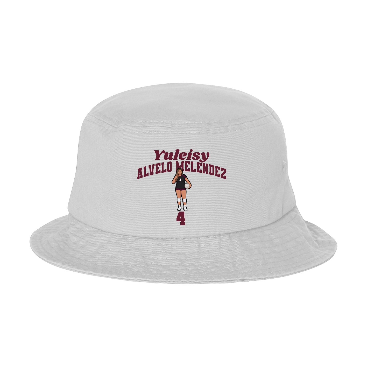 Bucket Cap — Signature Arch in White