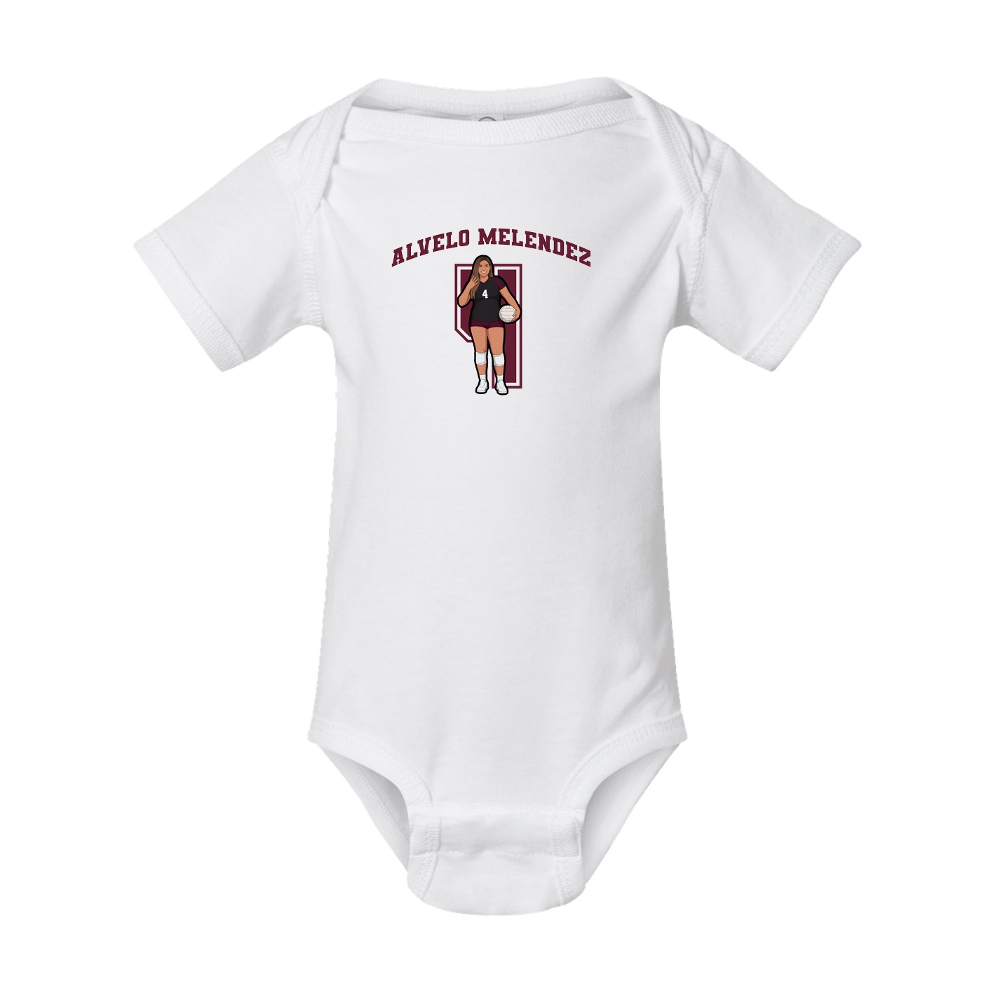 Baby Onesie — Number in White