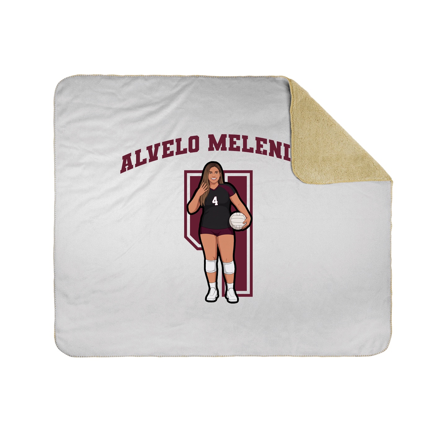 Throw Blanket — Number in White