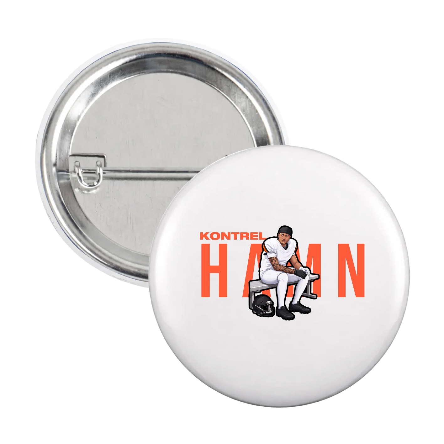 Game Day Button — Player Name in White
