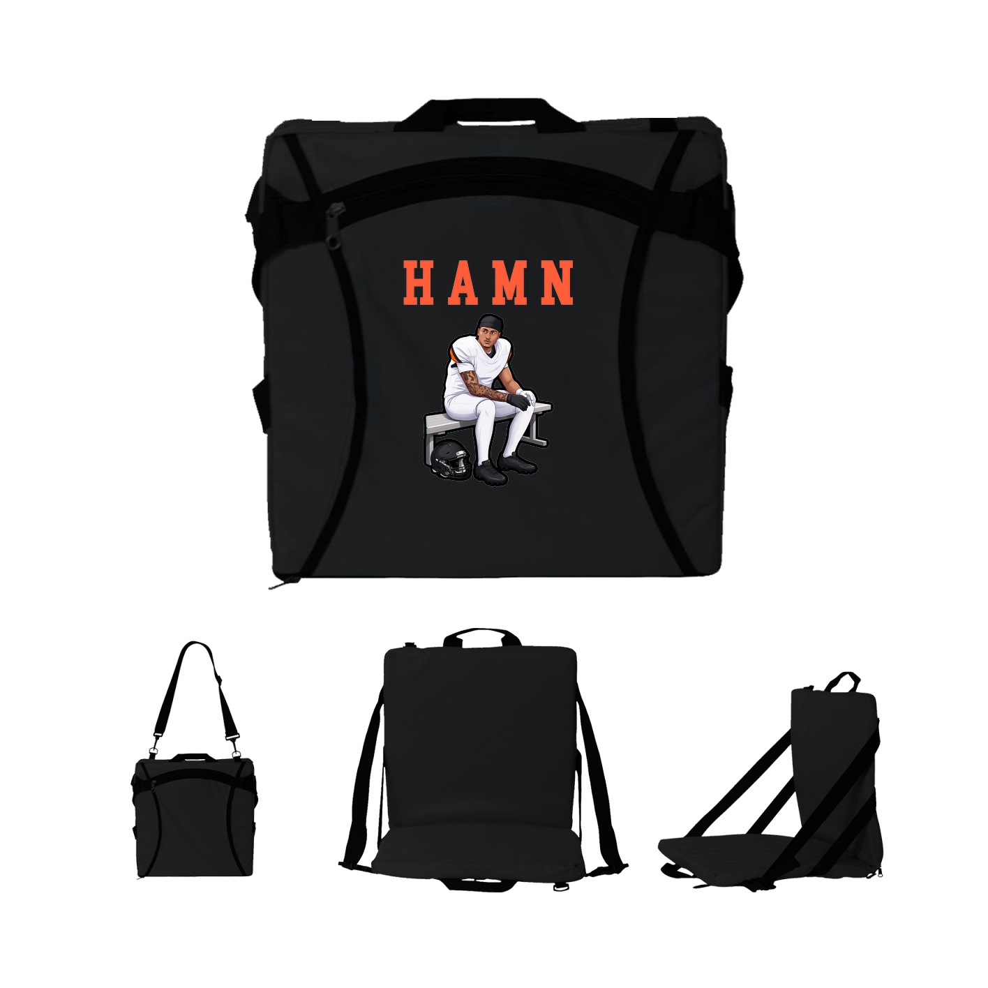 Folding Stadium Seat — Shirsey in Black