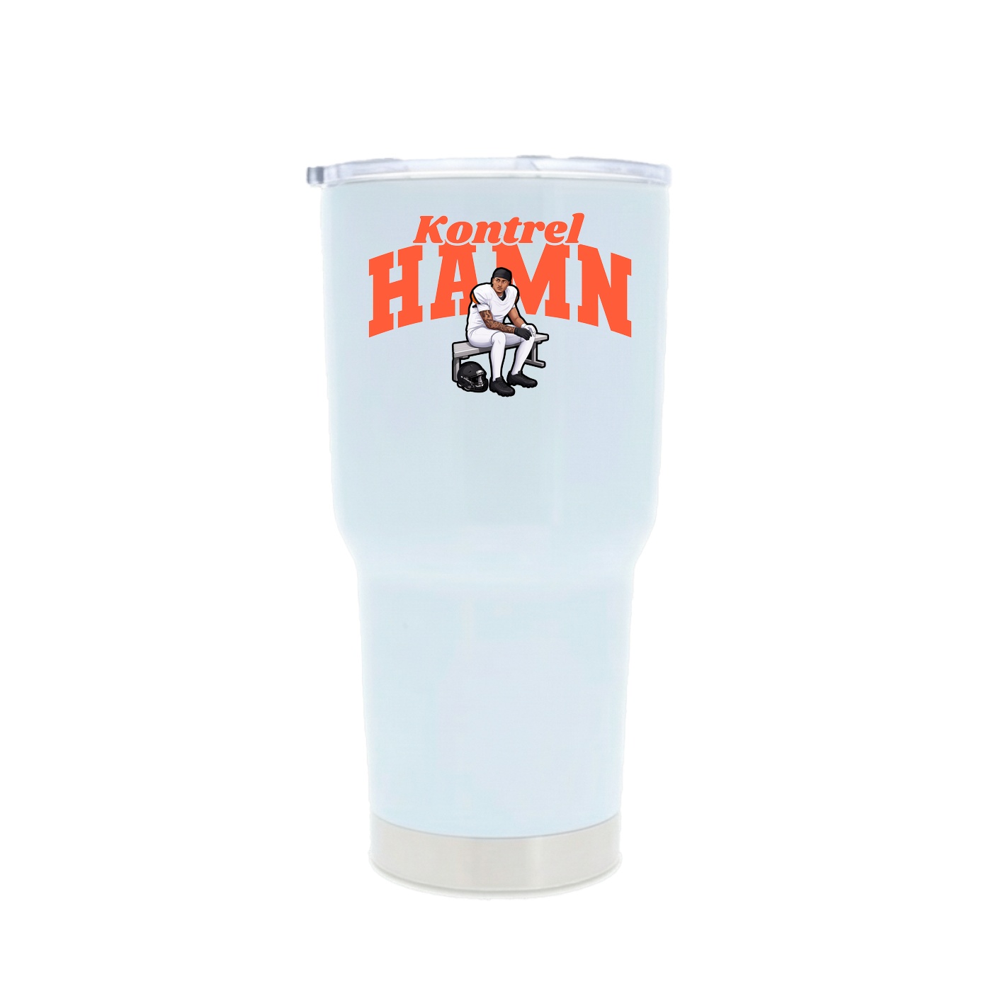 30oz Stainless Steel Tumbler — Signature Arch in White