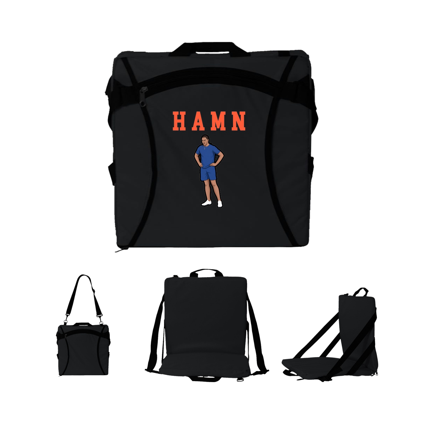 Folding Stadium Seat — Shirsey in Black