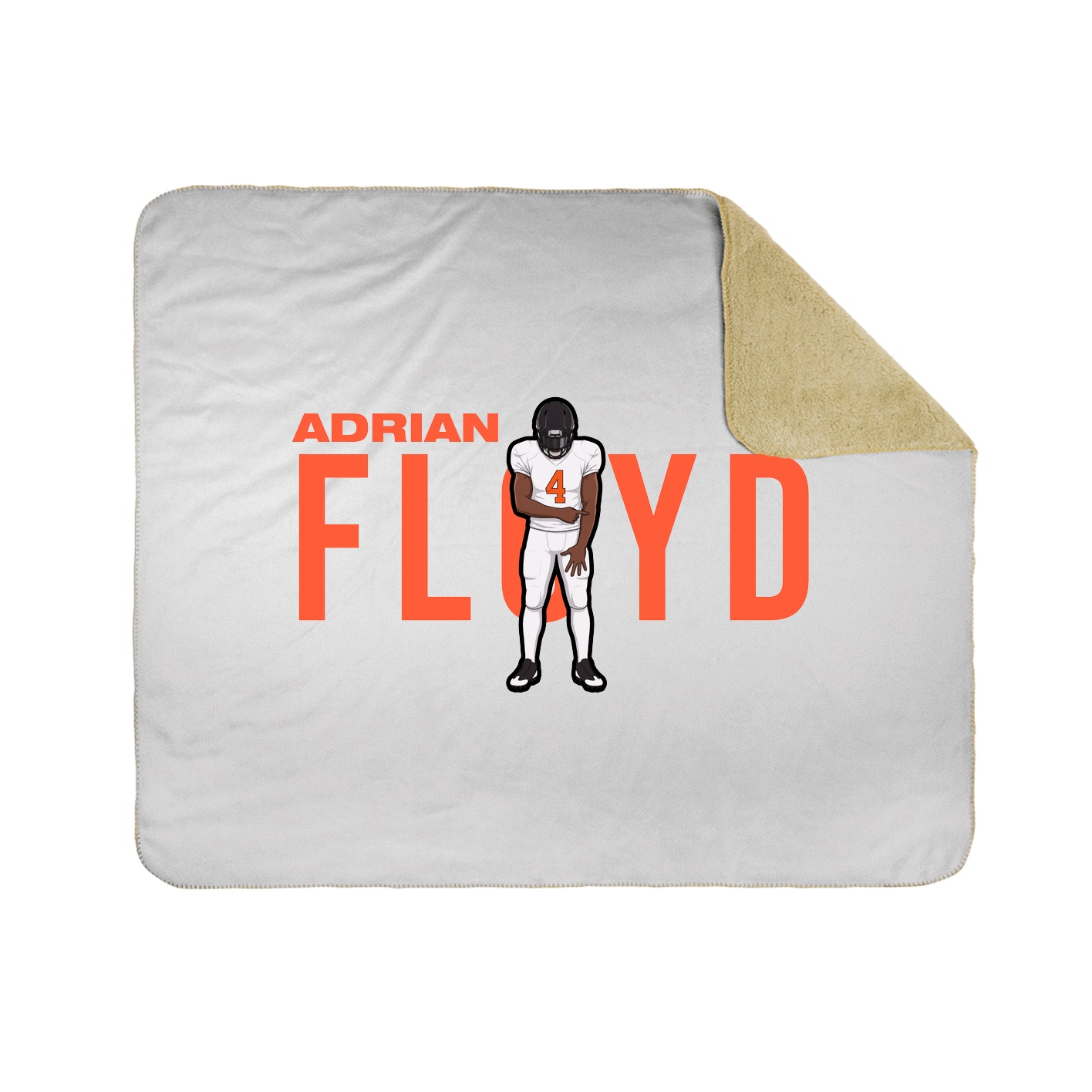 Throw Blanket — Player Name in White
