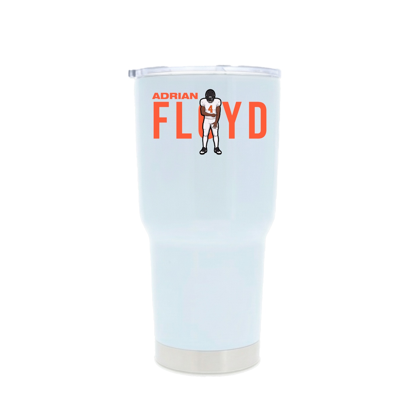 30oz Stainless Steel Tumbler — Player Name in White