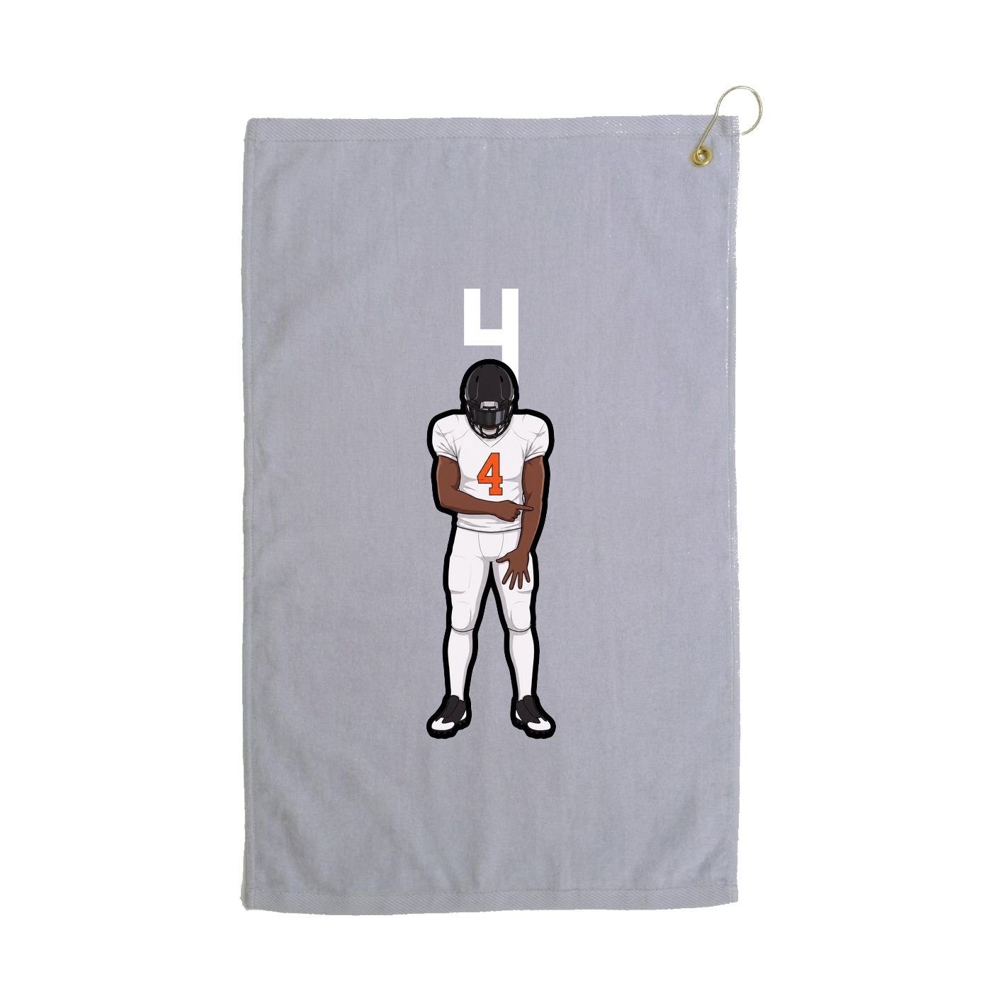 Golf Towel — Number Top in Grey