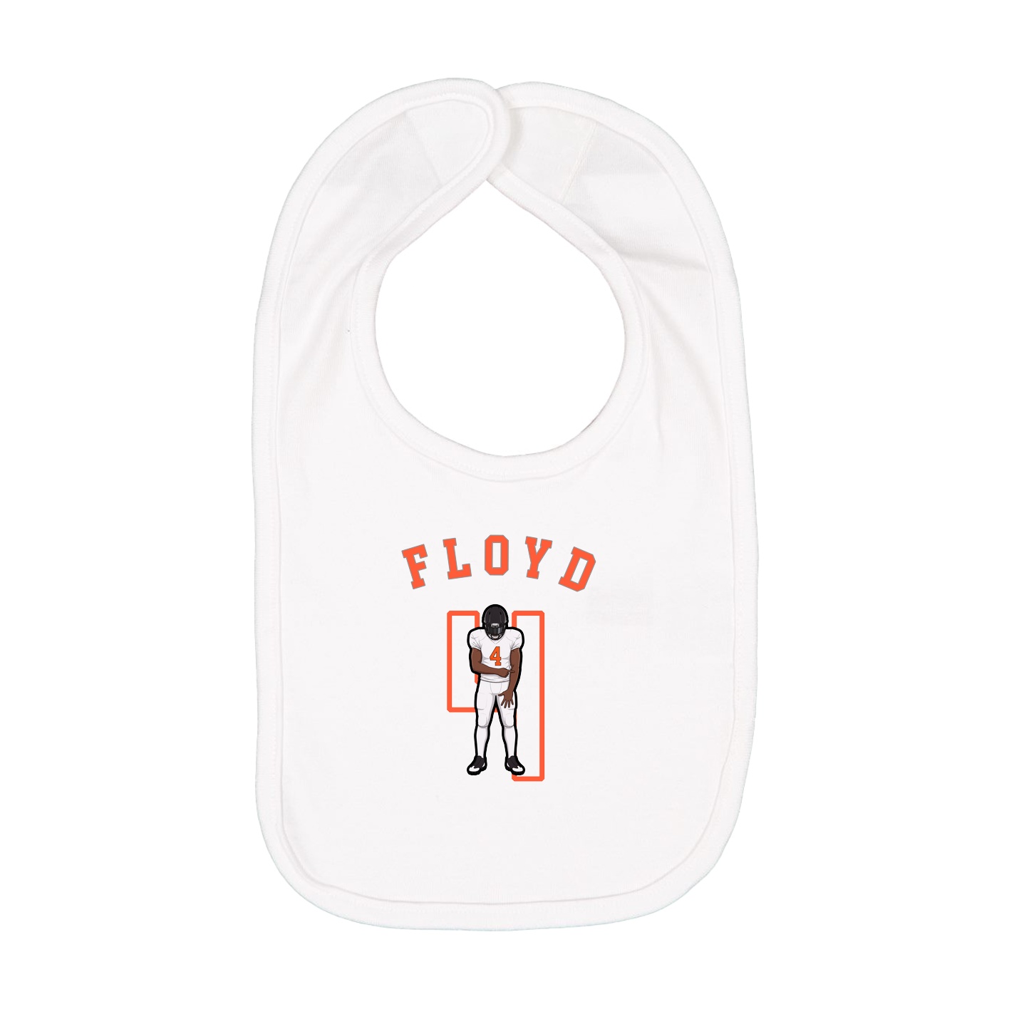 Infant Bib — Shirsey Arch in White