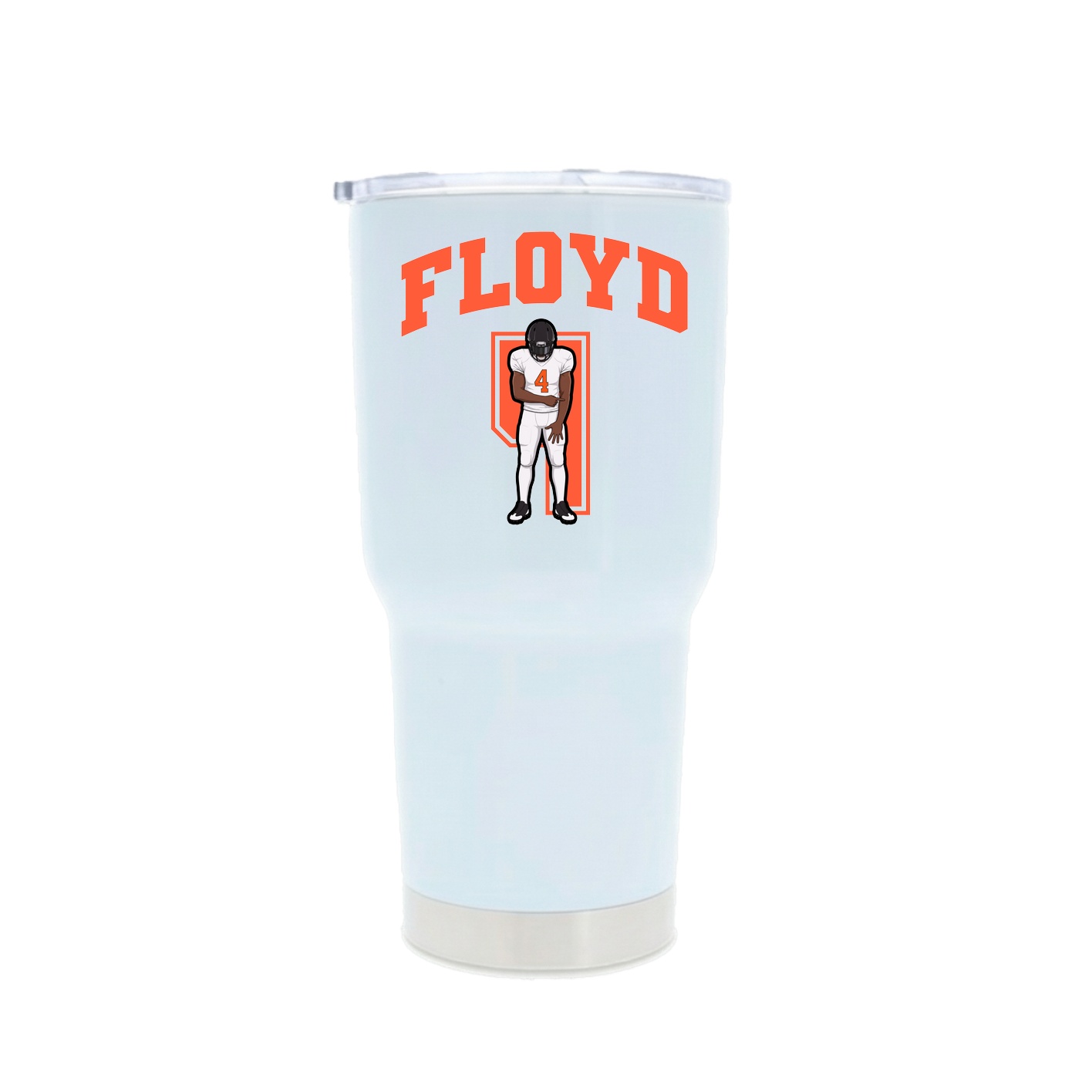 30oz Stainless Steel Tumbler — Number in White