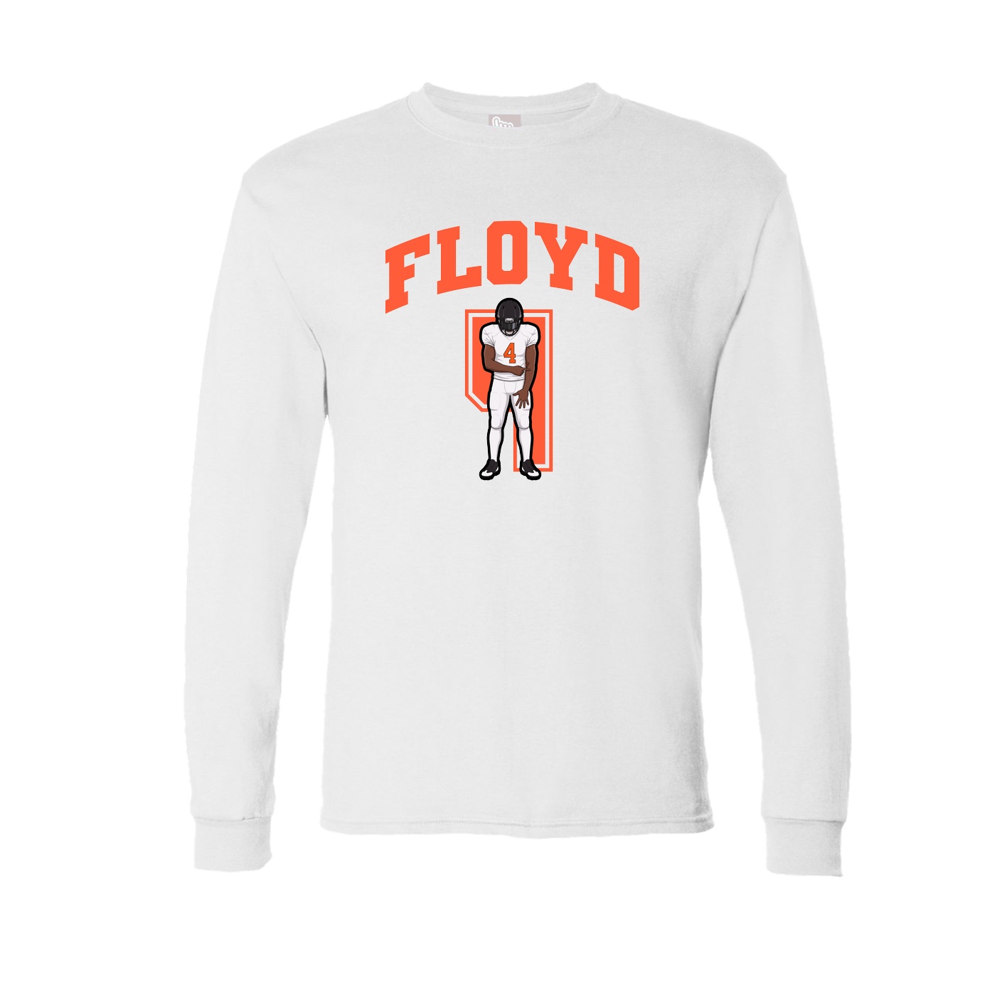 Long Sleeve Tee — Number in White
