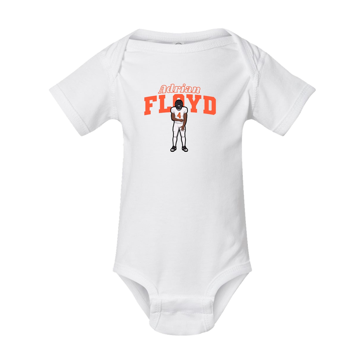 Baby Onesie — Name Arch in White