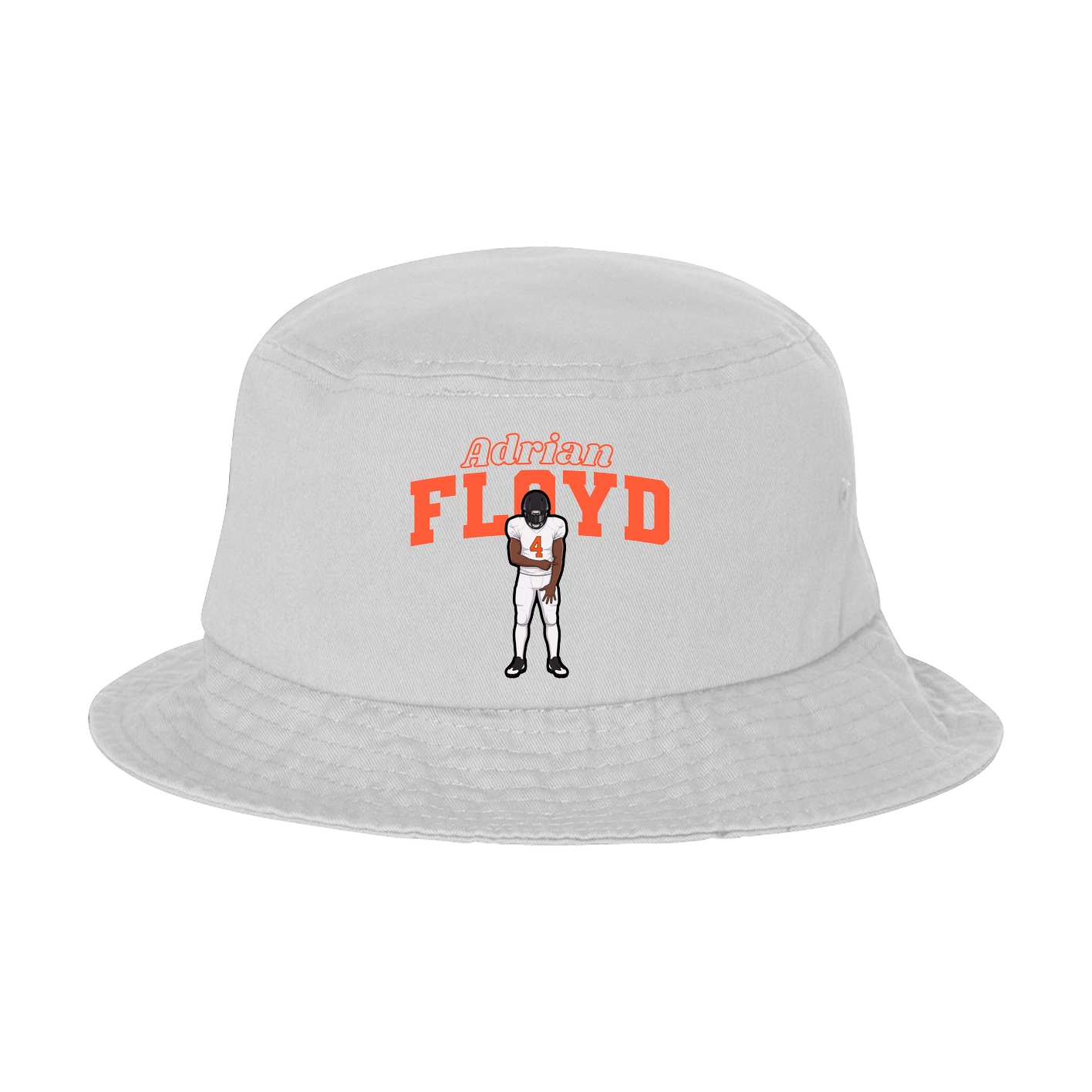 Bucket Cap — Name Arch in White