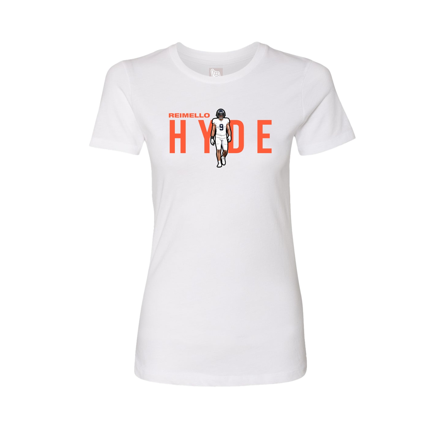 Fitted Women's Tee — Player Name in White