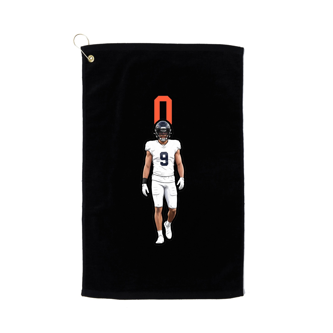 Golf Towel — Number Top in Black