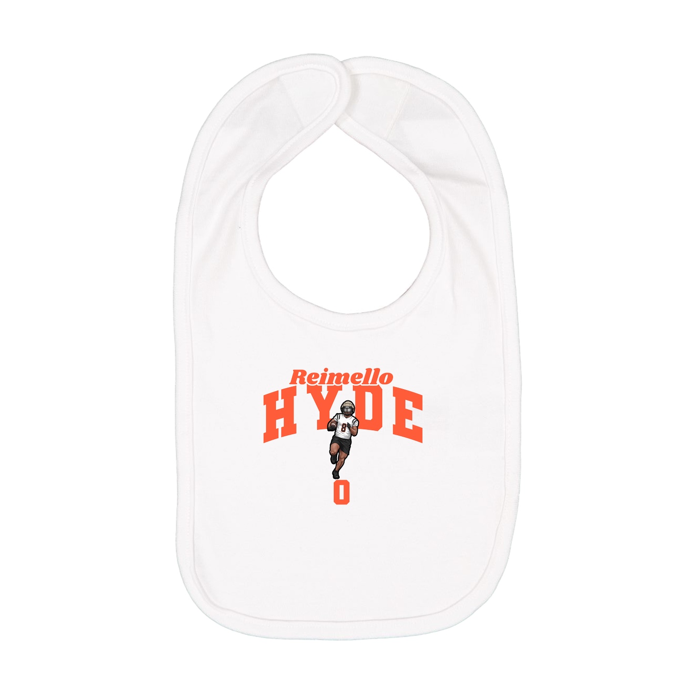 Infant Bib — Signature Arch in White