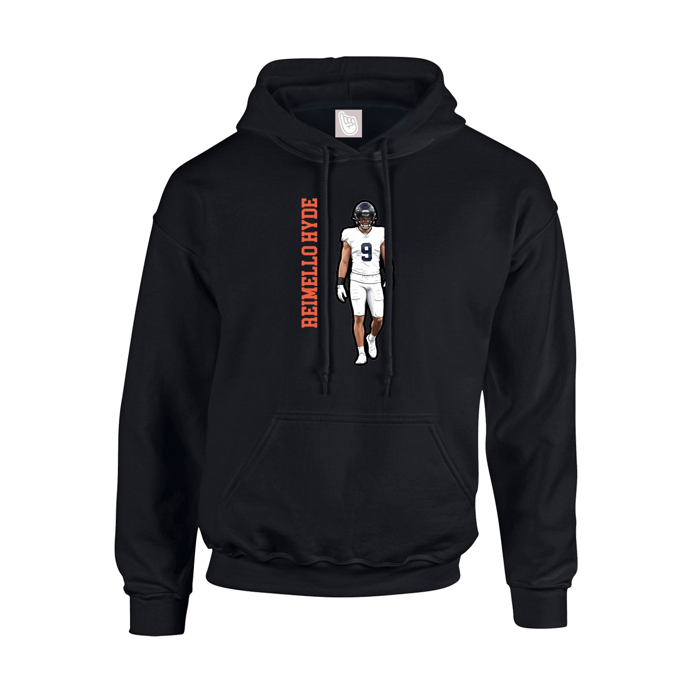 Hoodie — Name Vertical in Black