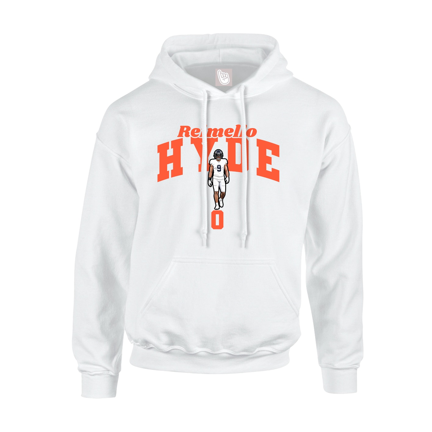 Youth Hoodie — Signature Arch in White