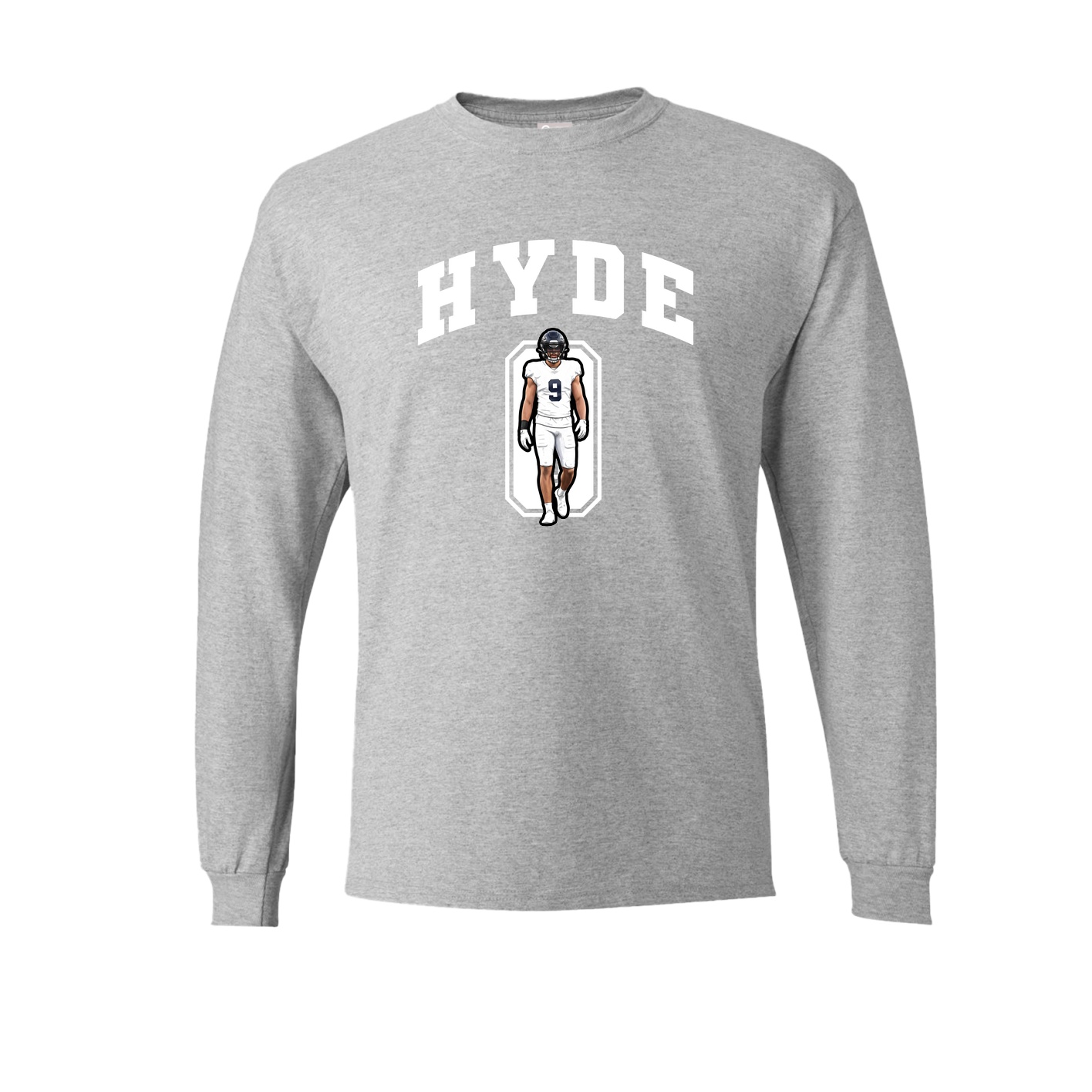 Long Sleeve Tee — Number in Grey