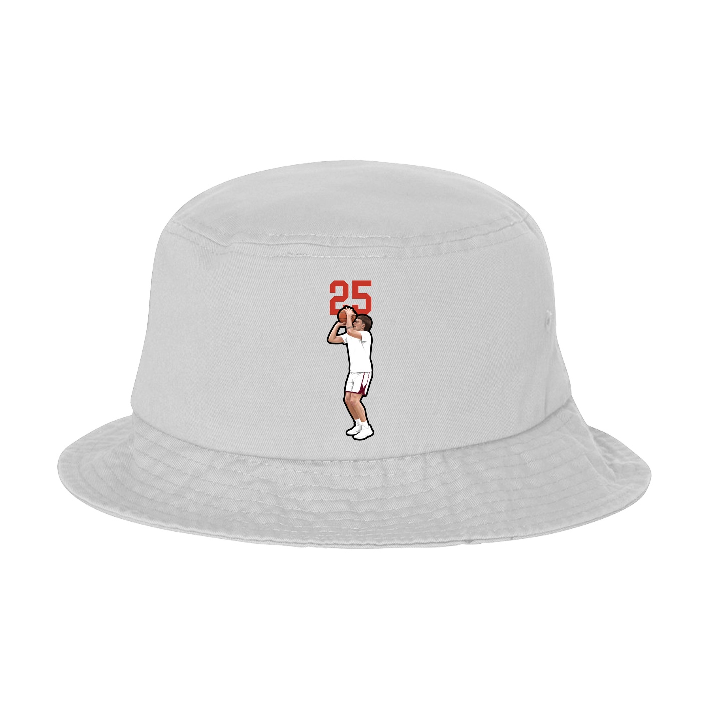 Bucket Cap — Number Top in White