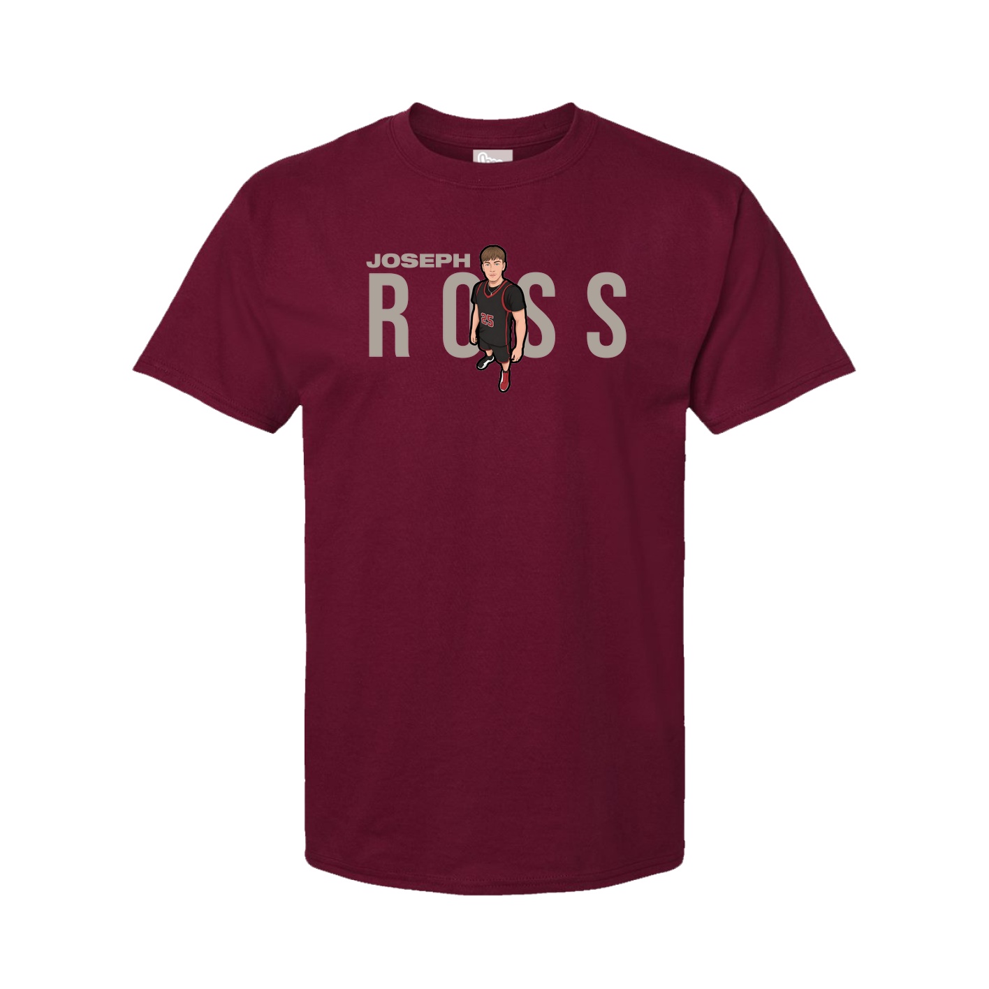 Youth Tee — Player Name in Cardinal
