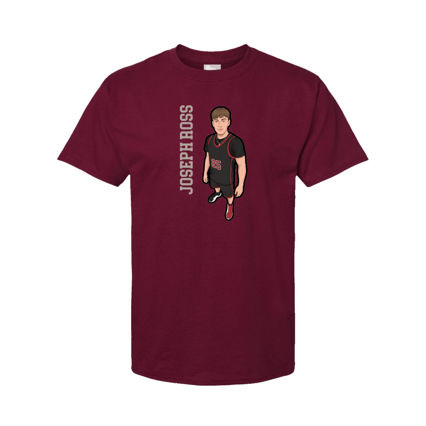 Tee — Name Vertical in Cardinal