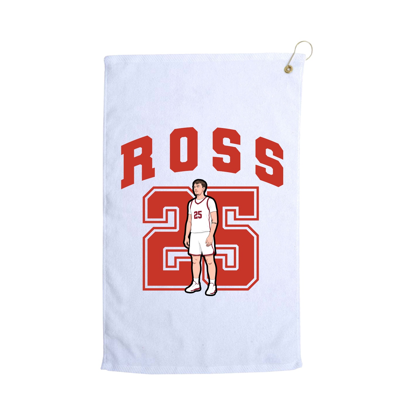 Golf Towel — Number in White